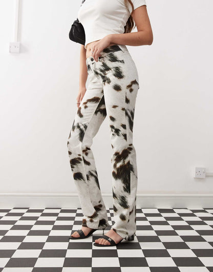 Low Waist Straight Leg Trousers