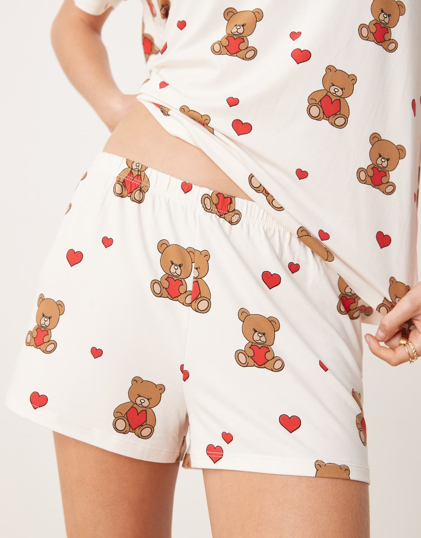Poly Short Sleeve T-Shirt And Short  Pyjama Set