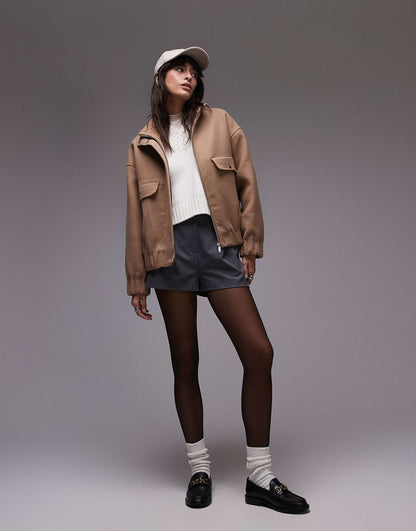 Femme Bomber Jacket With Pockets