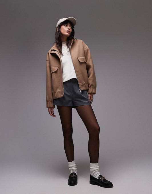 Femme Bomber Jacket With Pockets