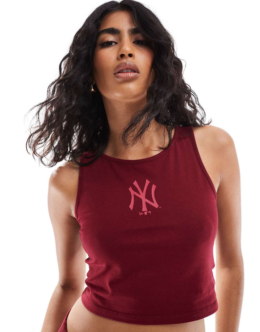 Ny Yankees Logo Crop Tank Top