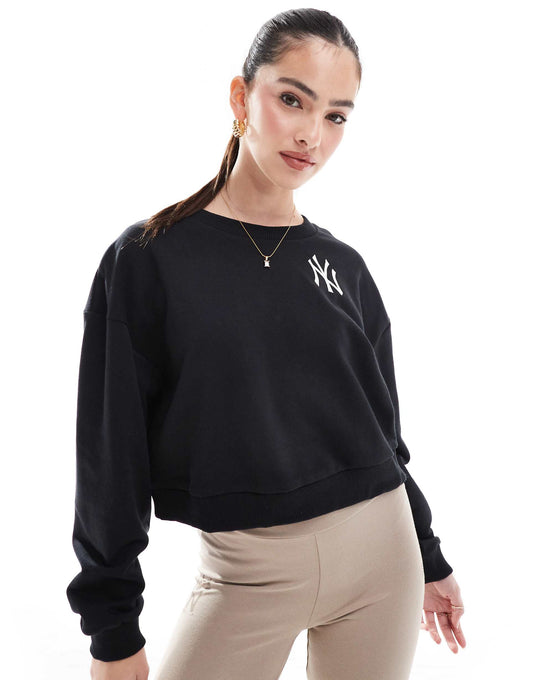 Ny Yankees Logo Cropped Sweat Jumper