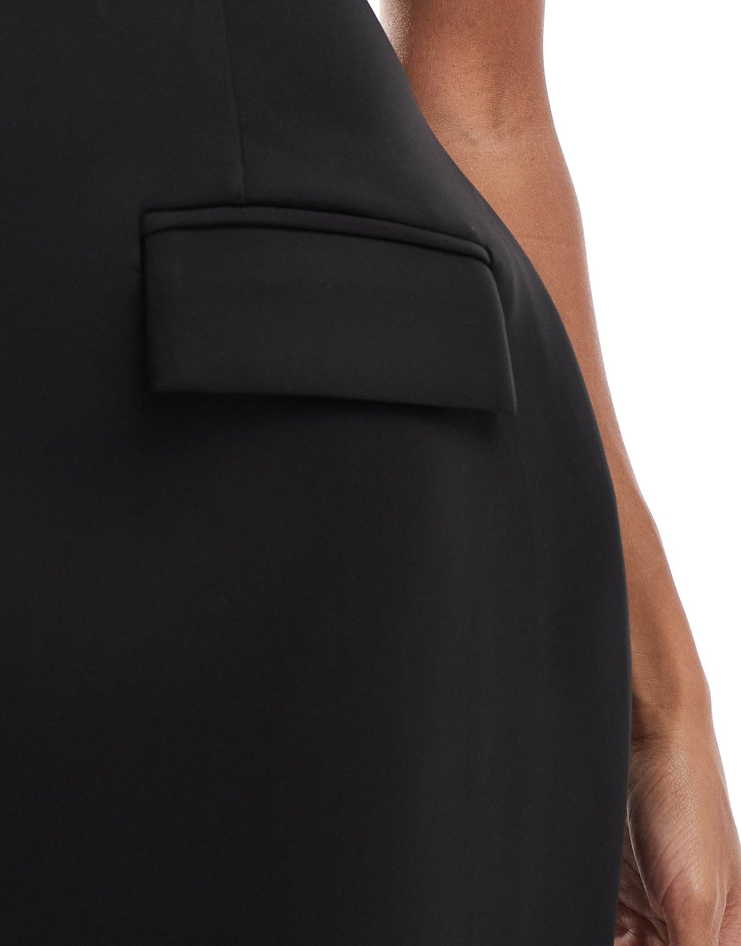 Premium Structured Bandeau Pocket Detail A-Line Mini Dress