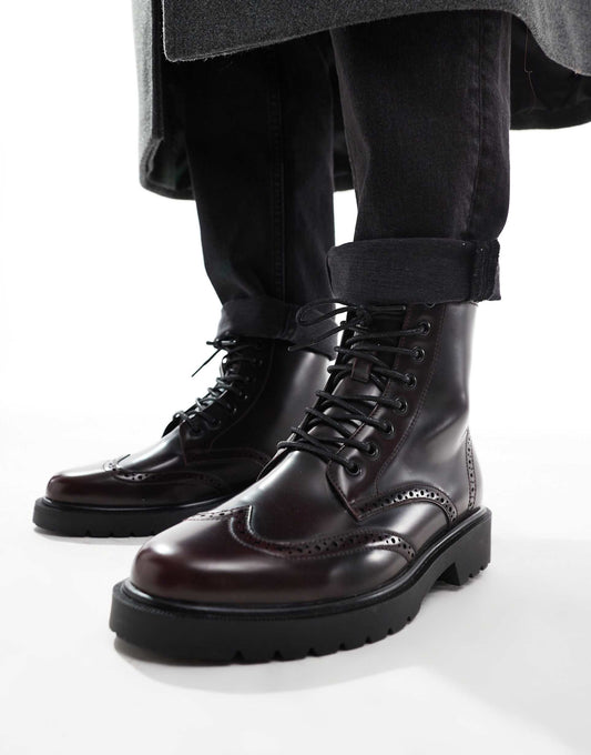 Lace Up Brogue Boots