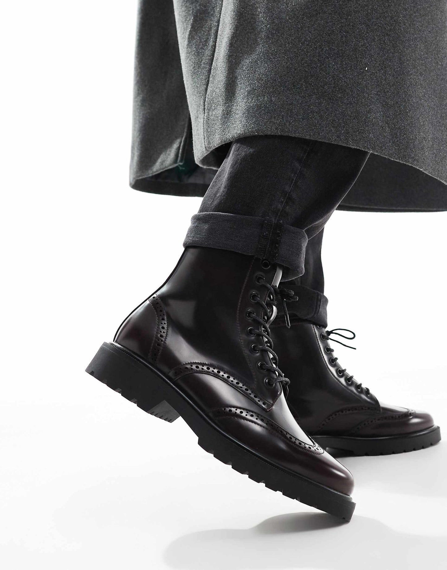 Lace Up Brogue Boots