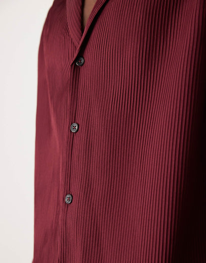 Boxy Oversized Plisse Shirt