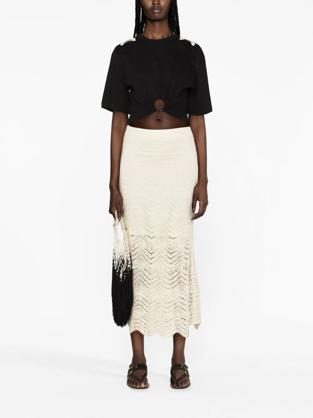 Ensenada Embroidered Cropped T-Shirt
