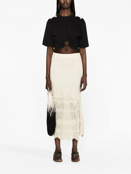 Ensenada Embroidered Cropped T-Shirt