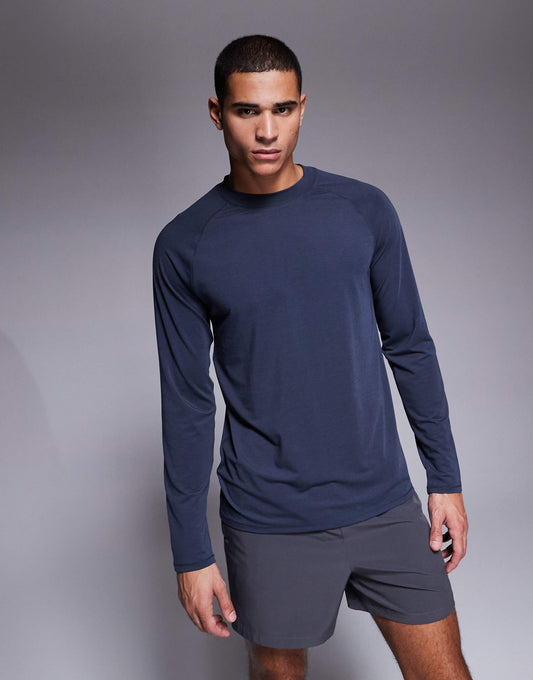 Performance Jersey Mock Neck Slim Fit Training Long Sleeve