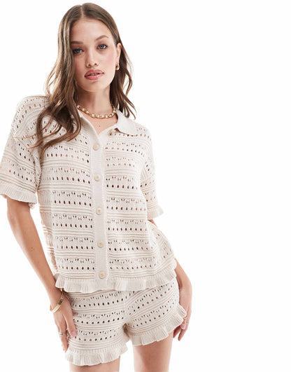Knitted Shirt Co Ord