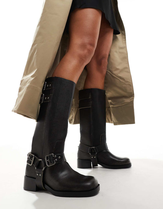 Buckle Biker Boot