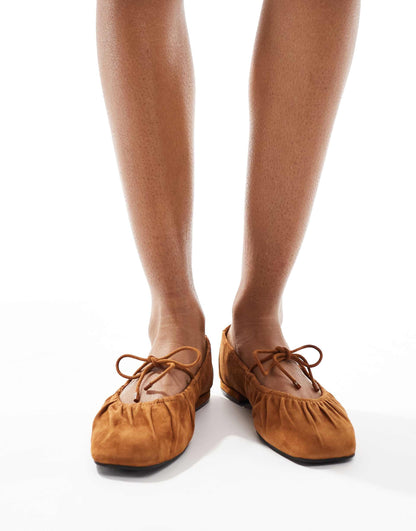 Faux Suede Ballet Shoe