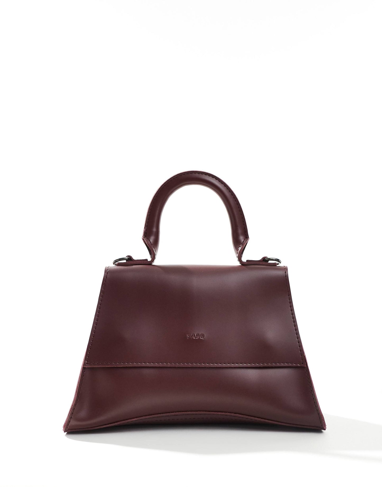 Mini Curved Bottom Grab Bag With Cross Body Strap