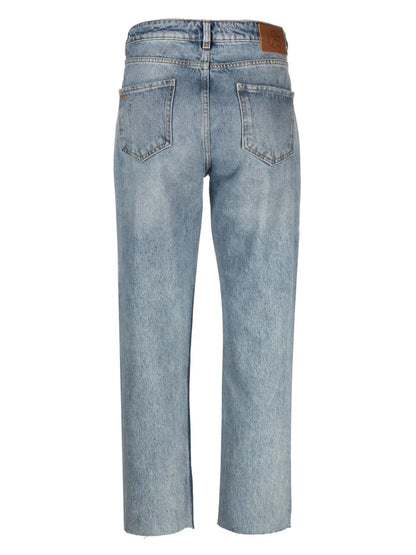 Logo-Patch Cropped Jeans