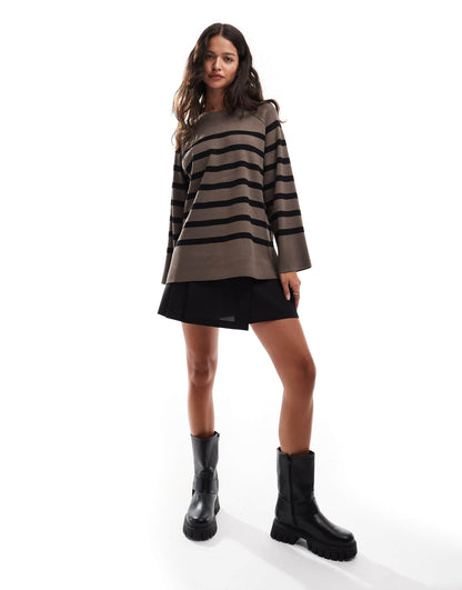 Oversized Knitted Stripe Jumper