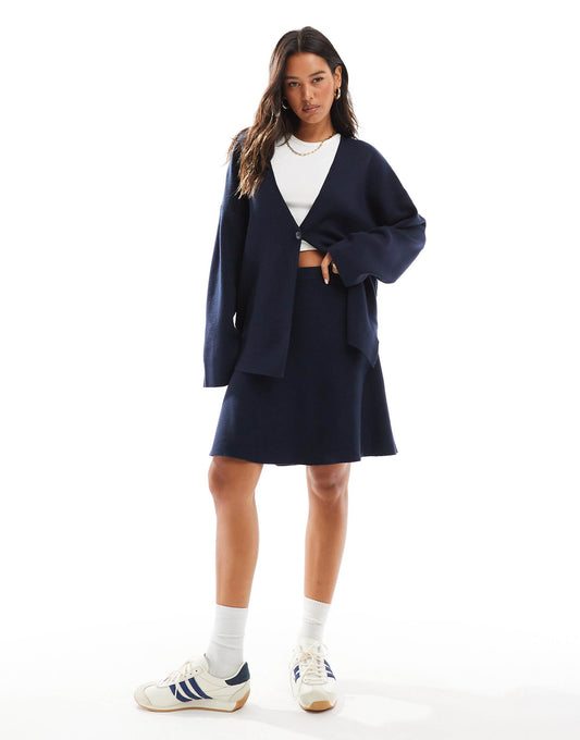 Knitted Mini Skater Skirt Co-Ord