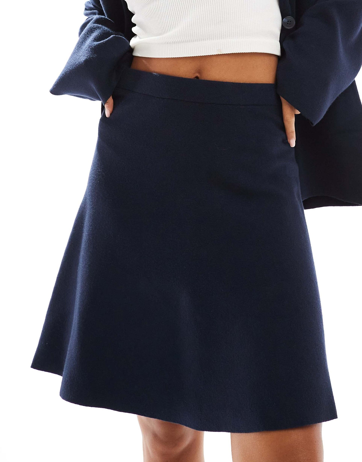 Knitted Mini Skater Skirt Co-Ord