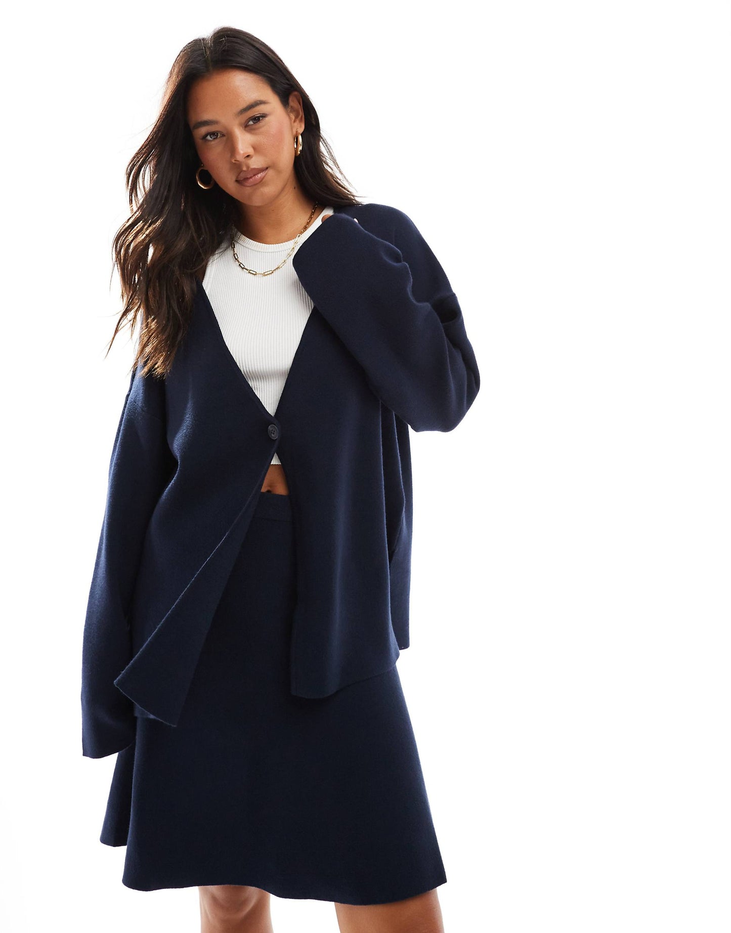 Throw On Knitted Cardigan Co-Ord