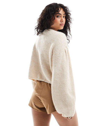 Slouchy Cardigan With Gold Buttons
