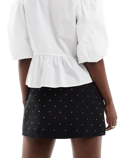 Tailored Hotfix Mini Skirt Co-Ord