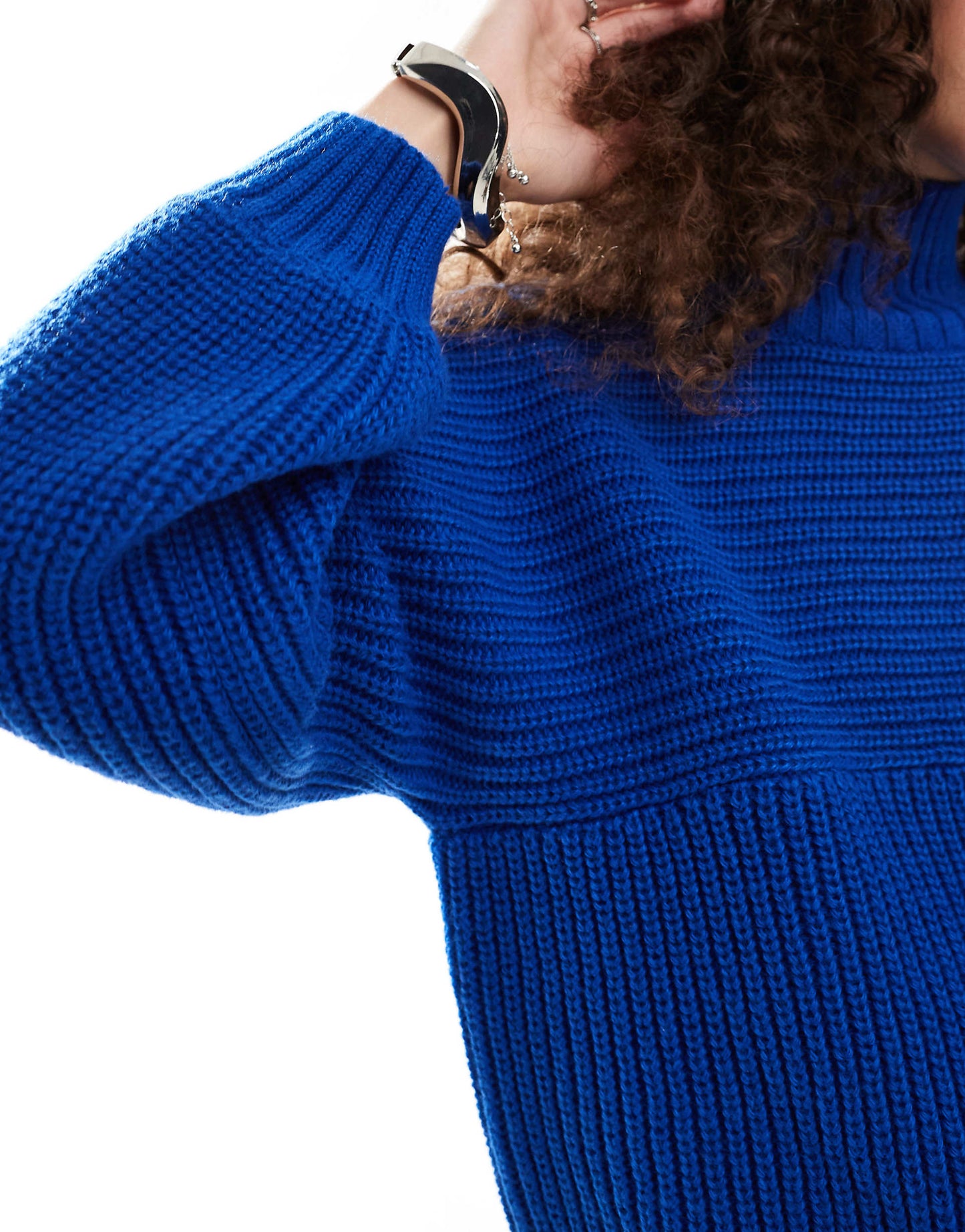 Libby High Neck Knitted Rib Jumper