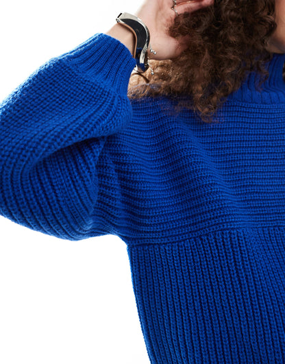 Libby High Neck Knitted Rib Jumper
