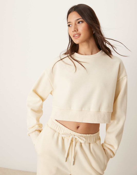 Lounge Cropped Sweatshirt