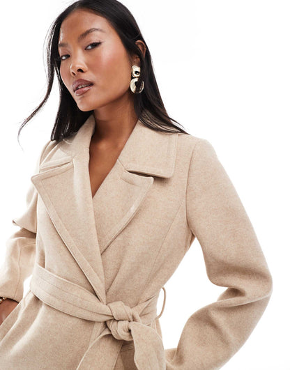 Petite Formal Wrap Coat