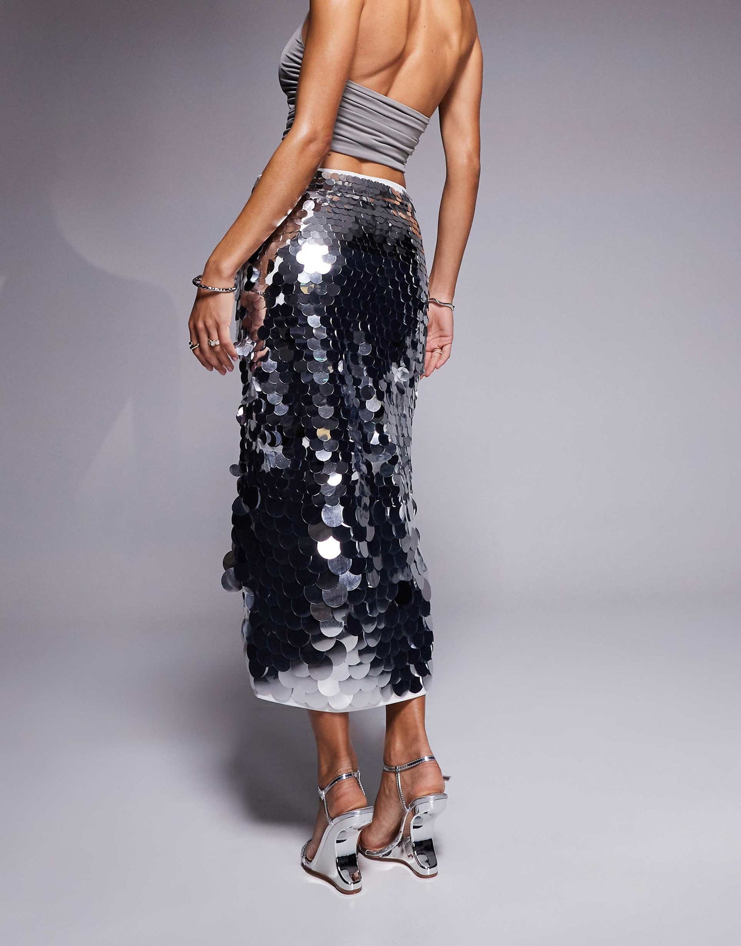 Large Sequin Midi Skirt