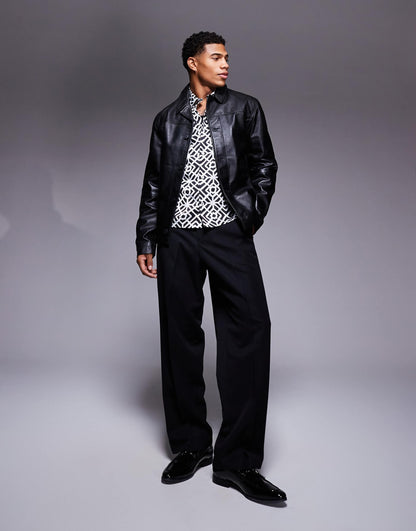 Boxy Shirt With Geo Print