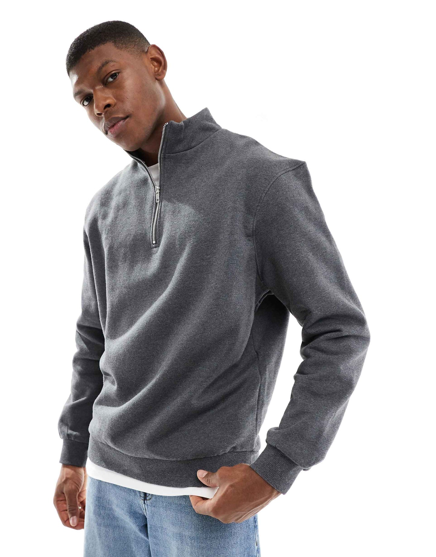 Premium Heavyweight Oversized Quarter Zip Sweatshirt 400Gsm