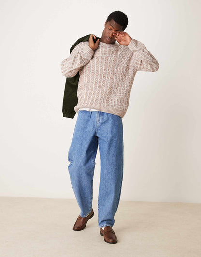 Relaxed Cable Knit Jumper