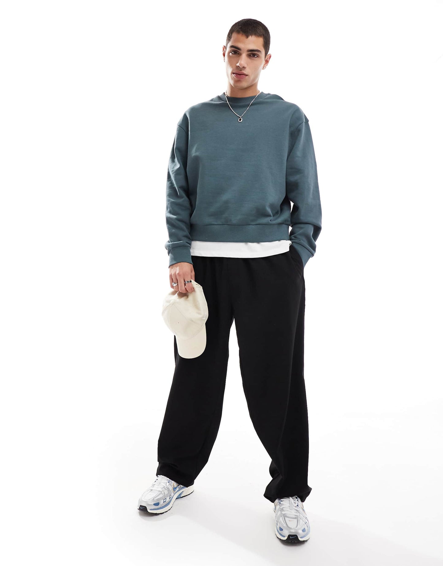 Boxy Oversized Sweatshirt With Back Celestial Print