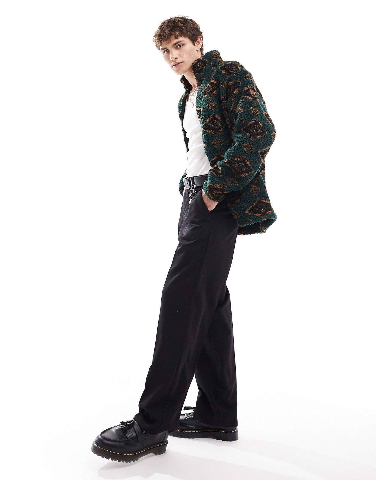Diamond Print Borg Sherpa Jacket