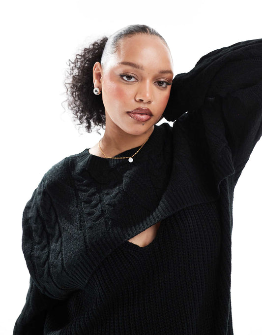 Cut-Out Knitted Jumper