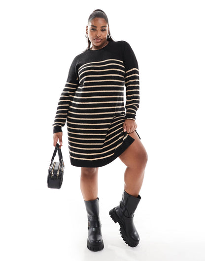 Stripe Mini Jumper Dress