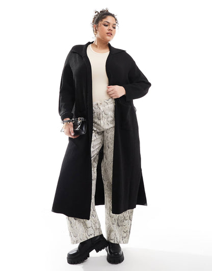 Collared Longline Cardigan