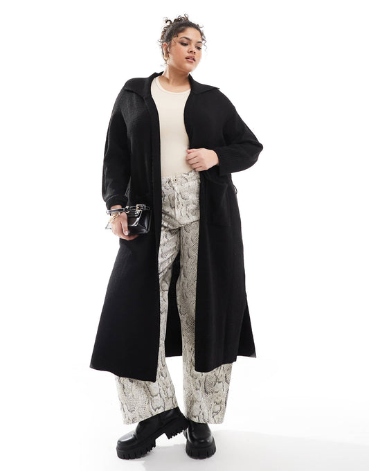 Collared Longline Cardigan