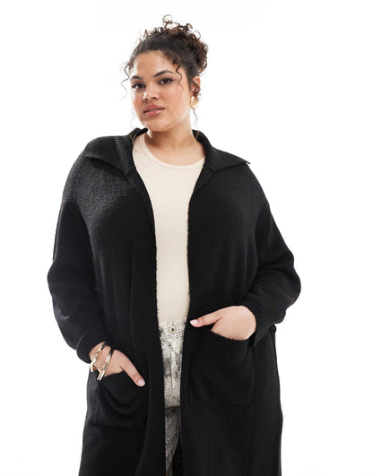 Collared Longline Cardigan