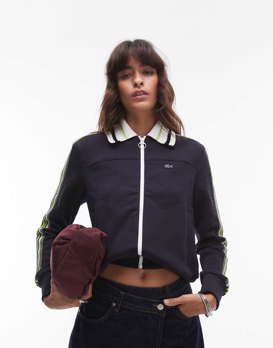 Zip Stripe Track Jacket