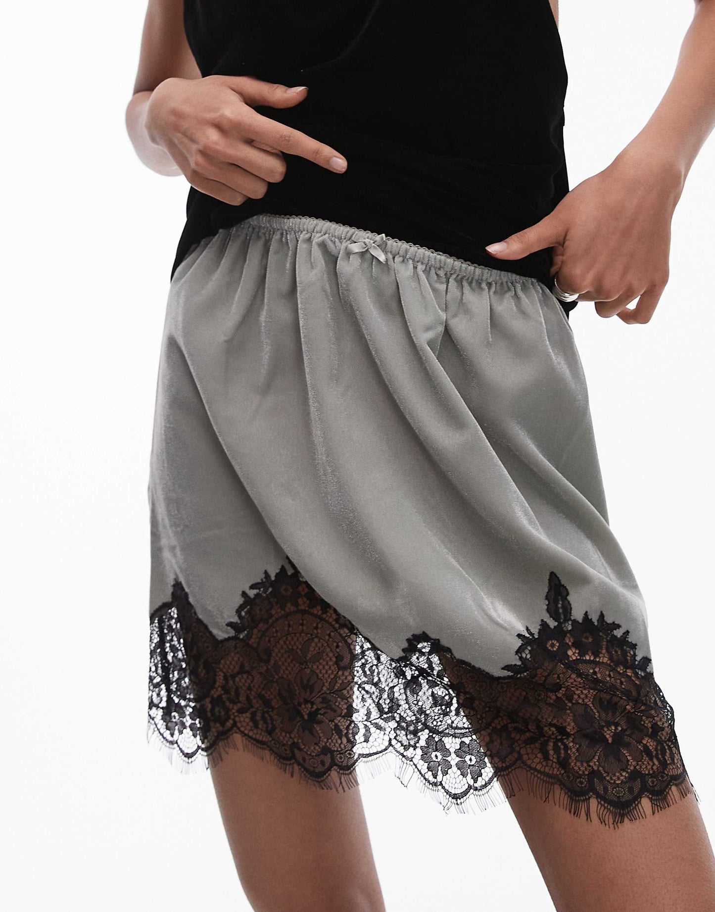 Velvet Mini Skirt