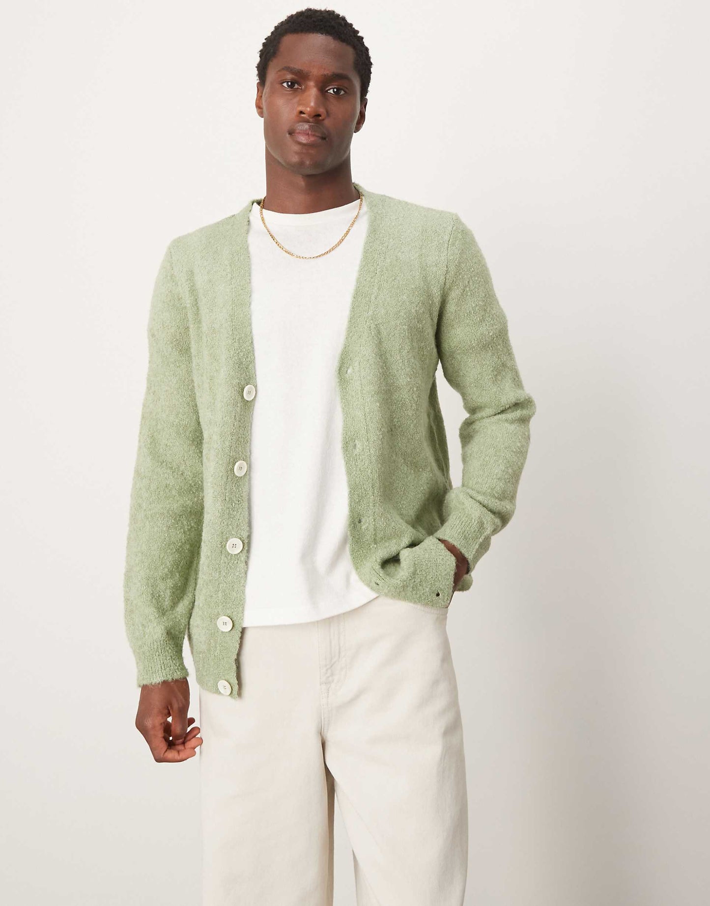 Textured Lightweight Textured Knitted Cardigan