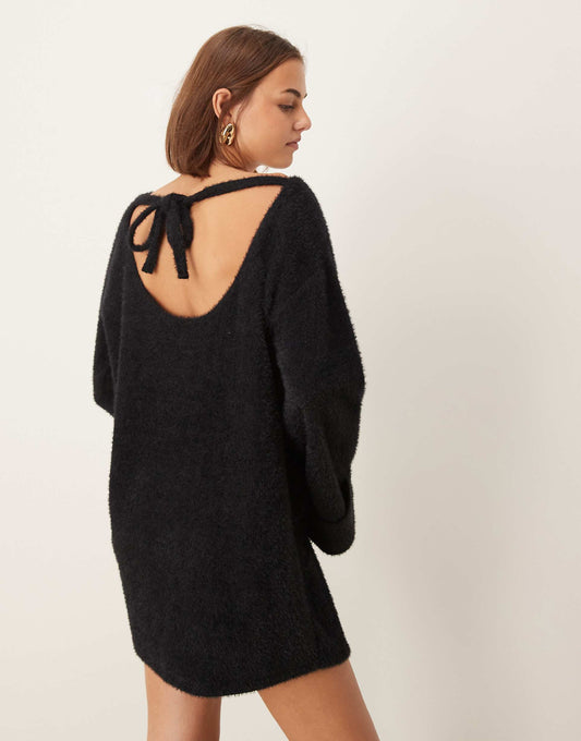 Supersoft Fluffy Slouchy Mini Jumper Dress