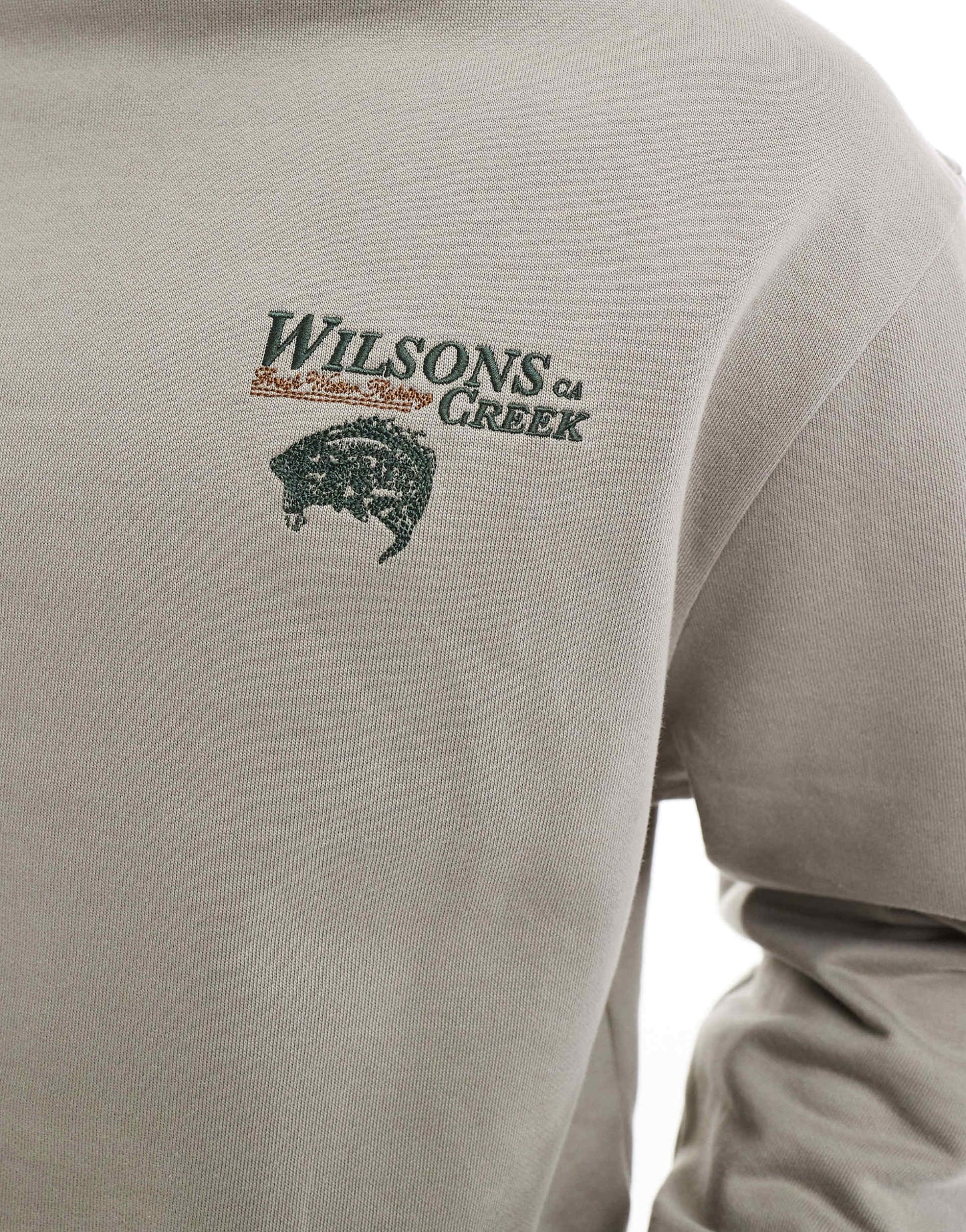 Boxy Oversized Sweatshirt With Vintage Chest Print