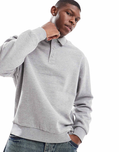 Oversized Polo With Back Embroidery