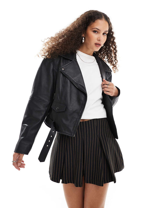 Classic Leather Biker Jacket