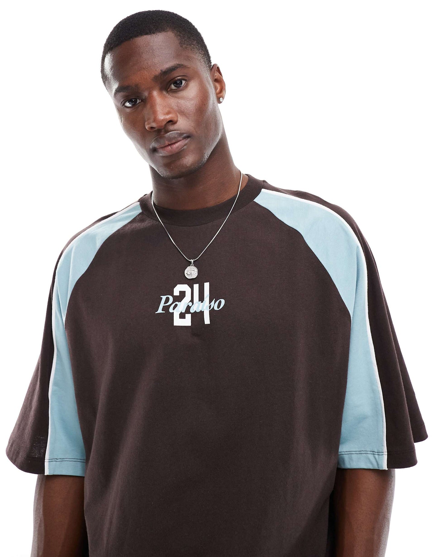 Oversized T-Shirt With Sporty Cut And Sew