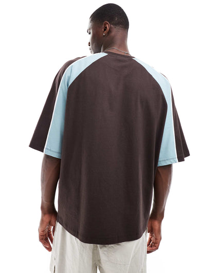 Oversized T-Shirt With Sporty Cut And Sew