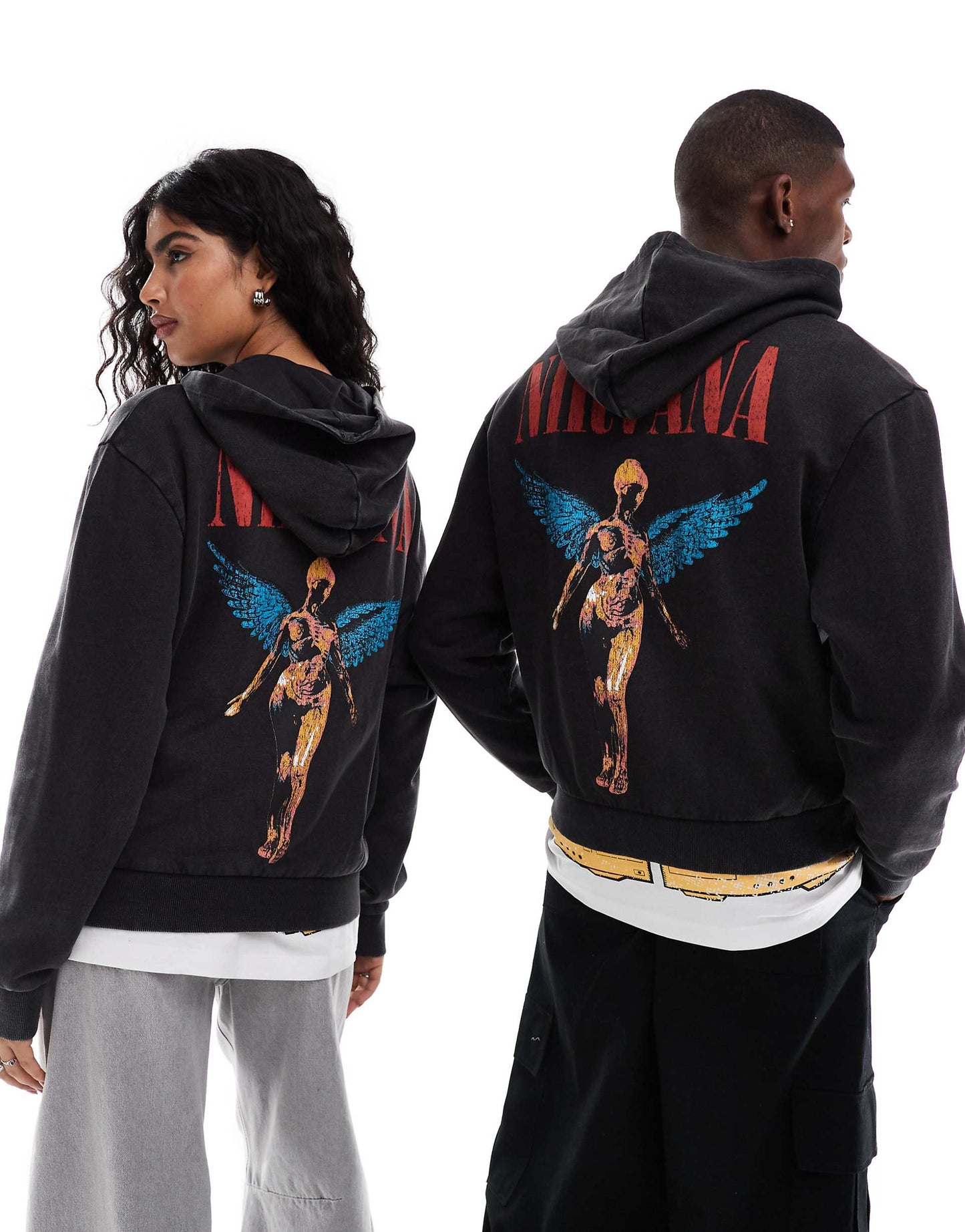 Unisex Oversized Hoodie With Nirvana Prints