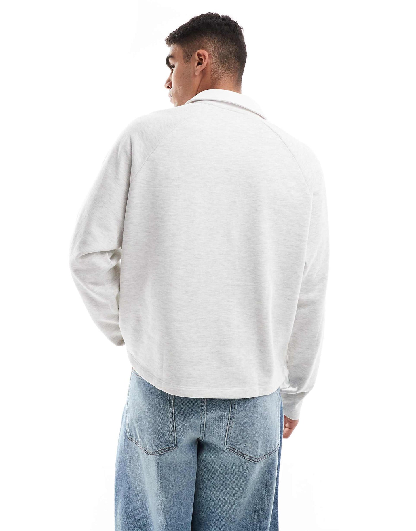 Rugby Polo Sweatshirt With Raglan Sleeves